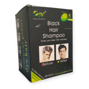 Black Hair Dye Shampoo (Box of 25ml x 10)