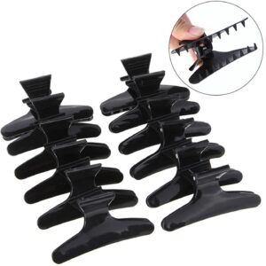 Jaw Clamps Shiny Black (L) 12 pack